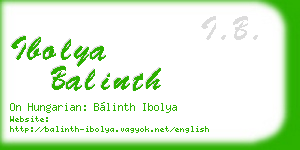 ibolya balinth business card